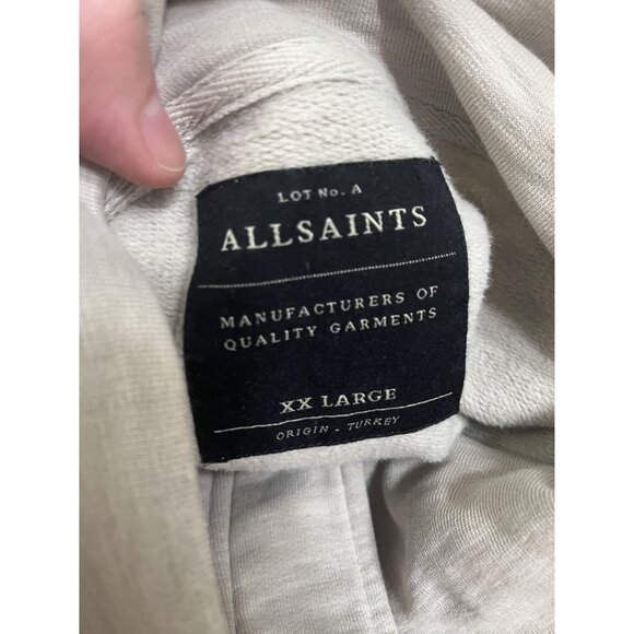 All Saints Light Gray Zip Up Sweater - Picture 4 of 7